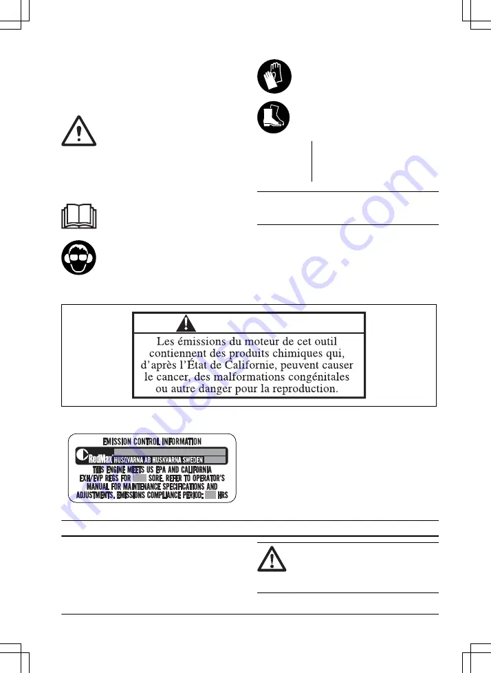 RedMax CHT220 Operator'S Manual Download Page 39