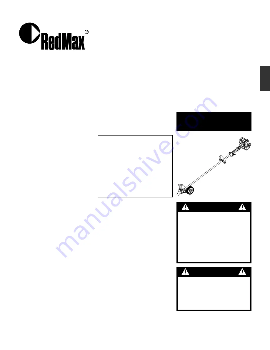 RedMax HEZ230S Owner'S/Operator'S Manual Download Page 22