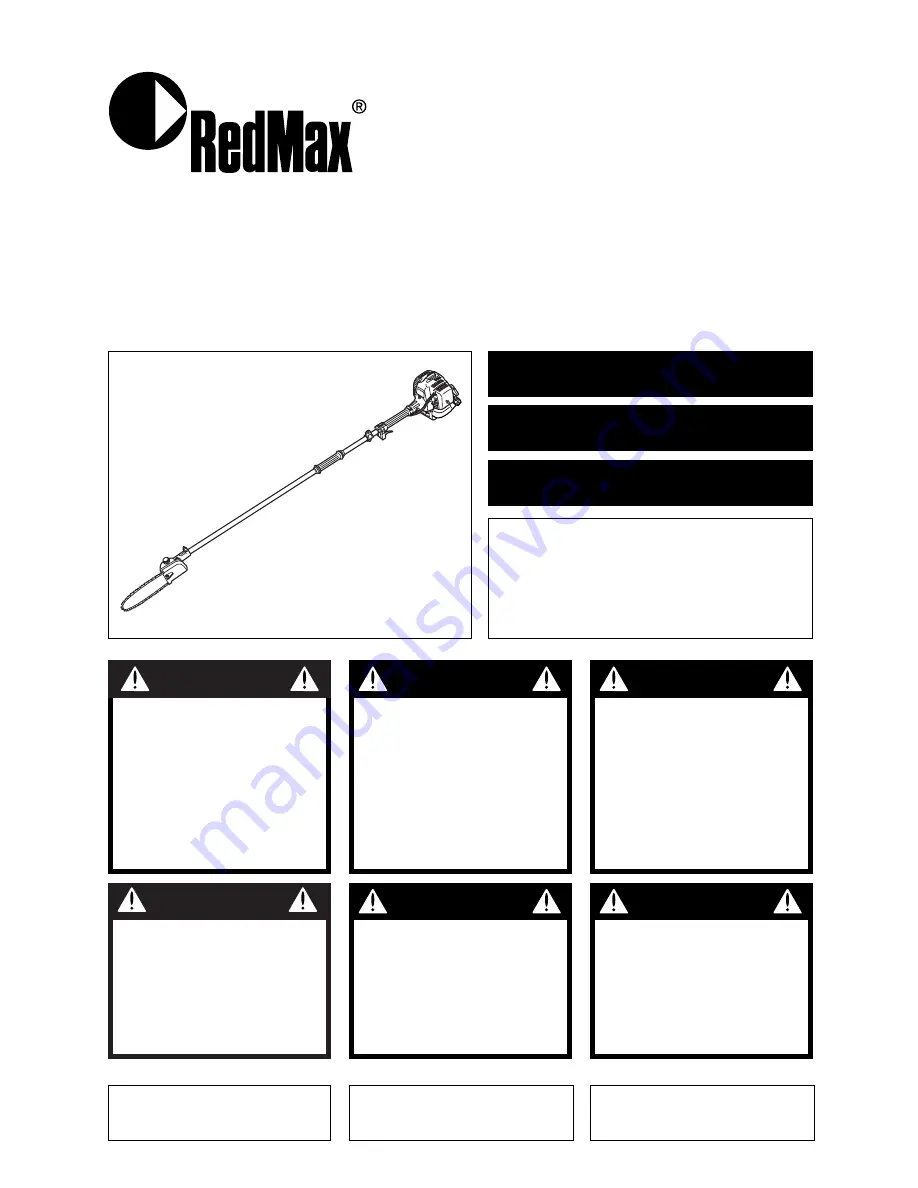 RedMax PSZ2401 Owner'S Manual Download Page 1