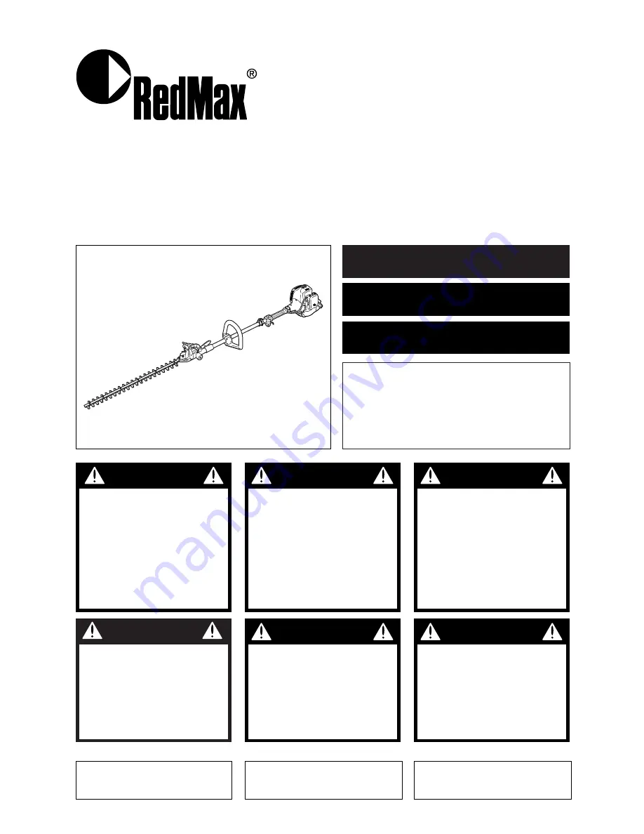 RedMax SRTZ2401 Owner'S Manual Download Page 1