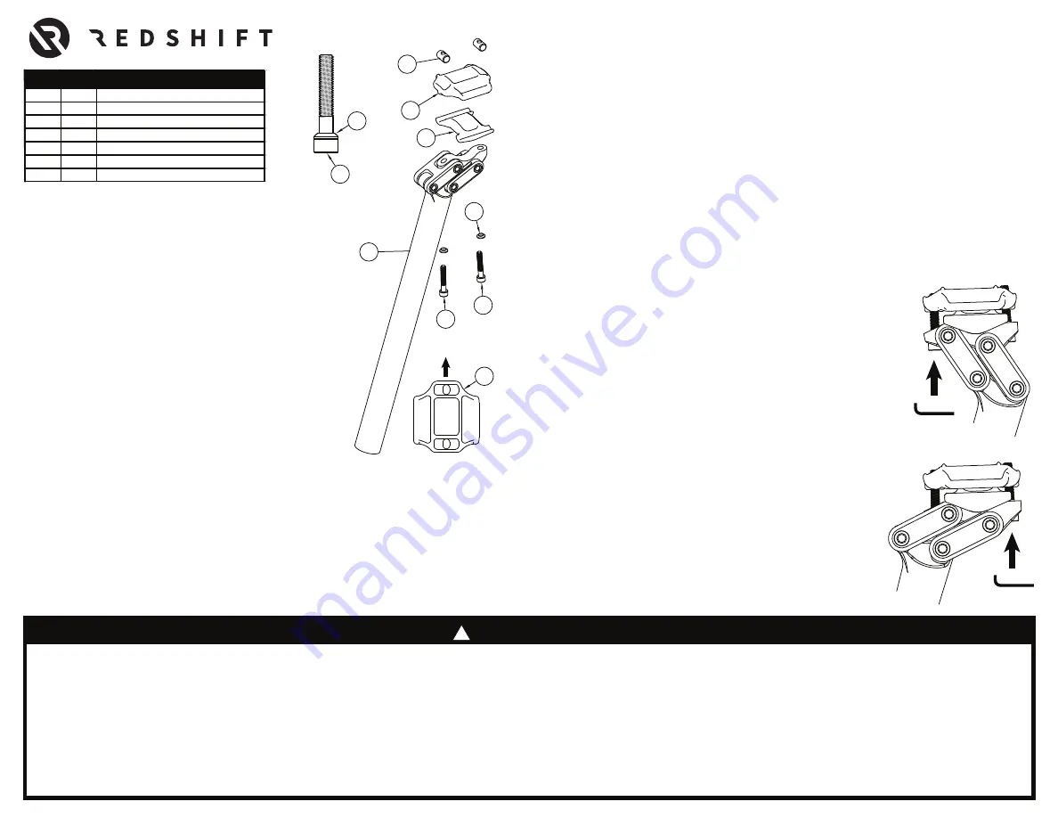 REDSHIFT DUAL-POSITION SEATPOST Скачать руководство пользователя страница 1