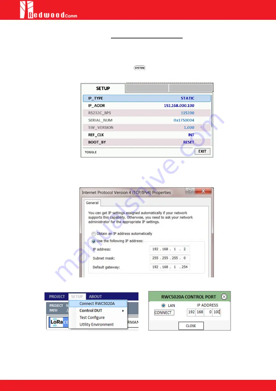 Redwood RWC5020A Setup Download Page 1