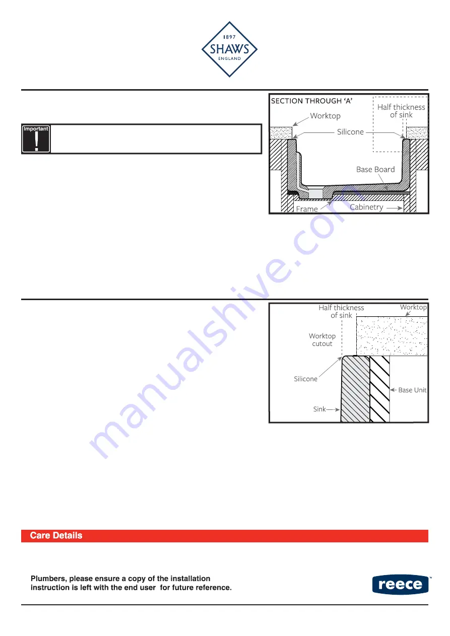 Reece Lancaster 800 Installation Instructions Manual Download Page 9