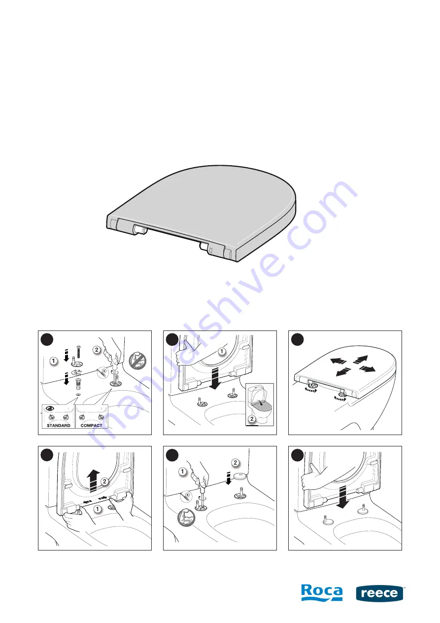 Reece ROCA MERIDIAN COMFORT HEIGHT BACK TO WALL PAN Скачать руководство пользователя страница 3