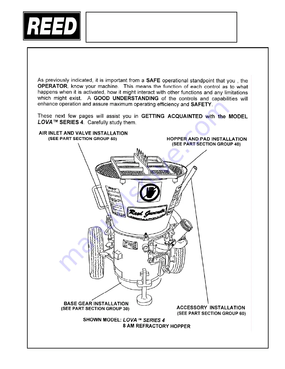 REED LOHE VI Series Operation, Maintenance And Parts Manual Download Page 18