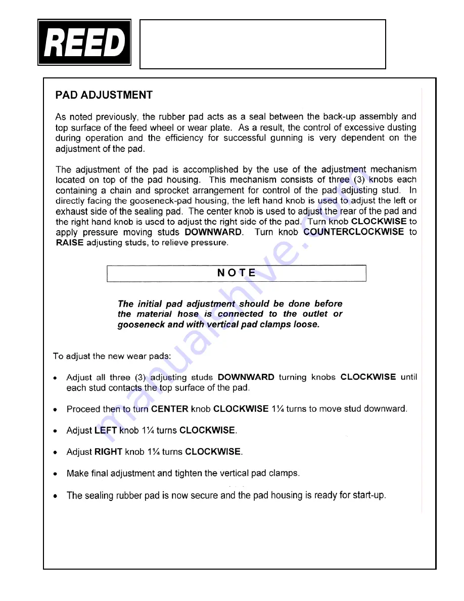 REED LOHE VI Series Operation, Maintenance And Parts Manual Download Page 45