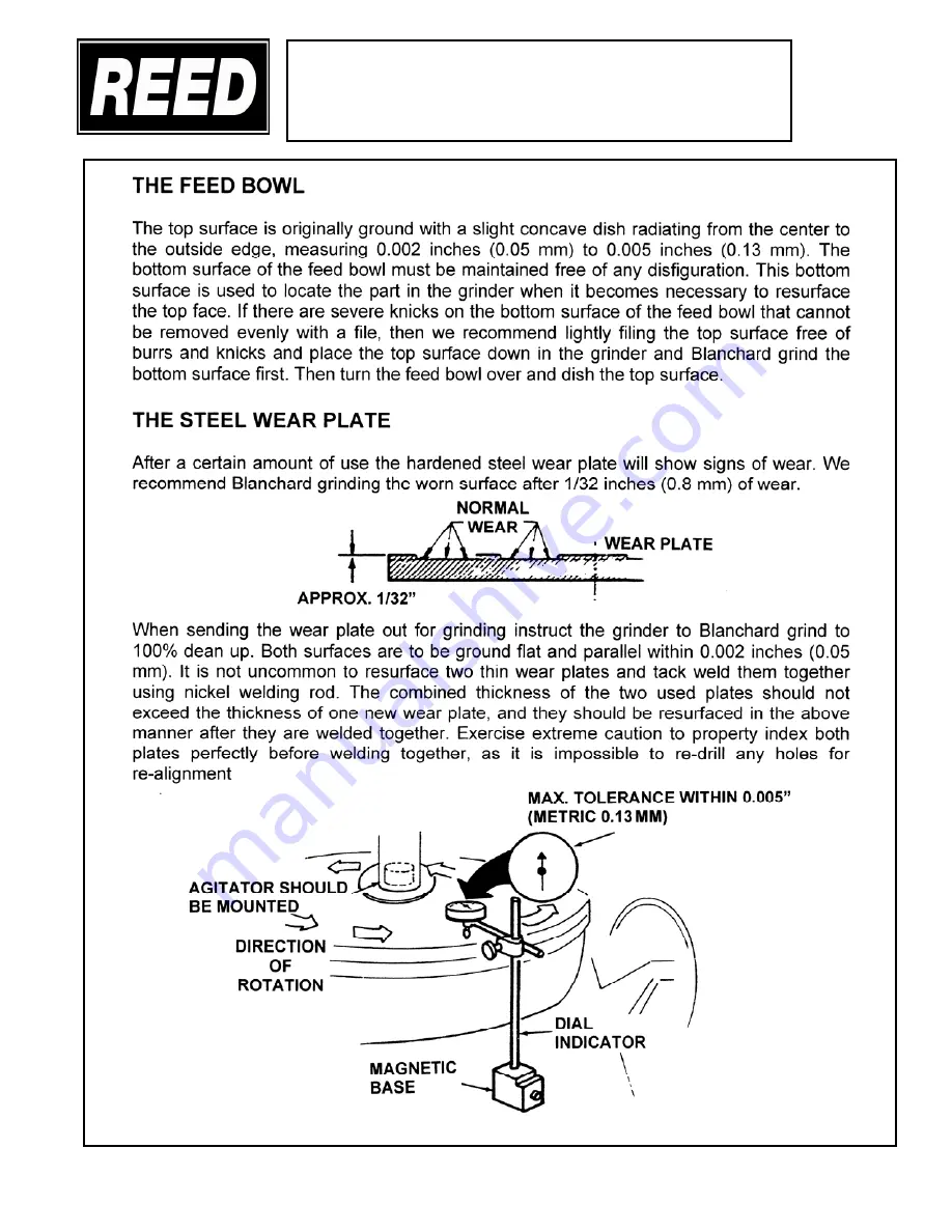 REED LOHE VI Series Operation, Maintenance And Parts Manual Download Page 47