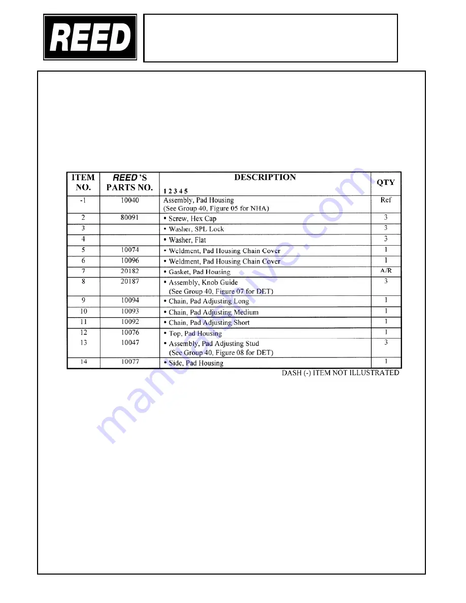 REED LOHE VI Series Operation, Maintenance And Parts Manual Download Page 116