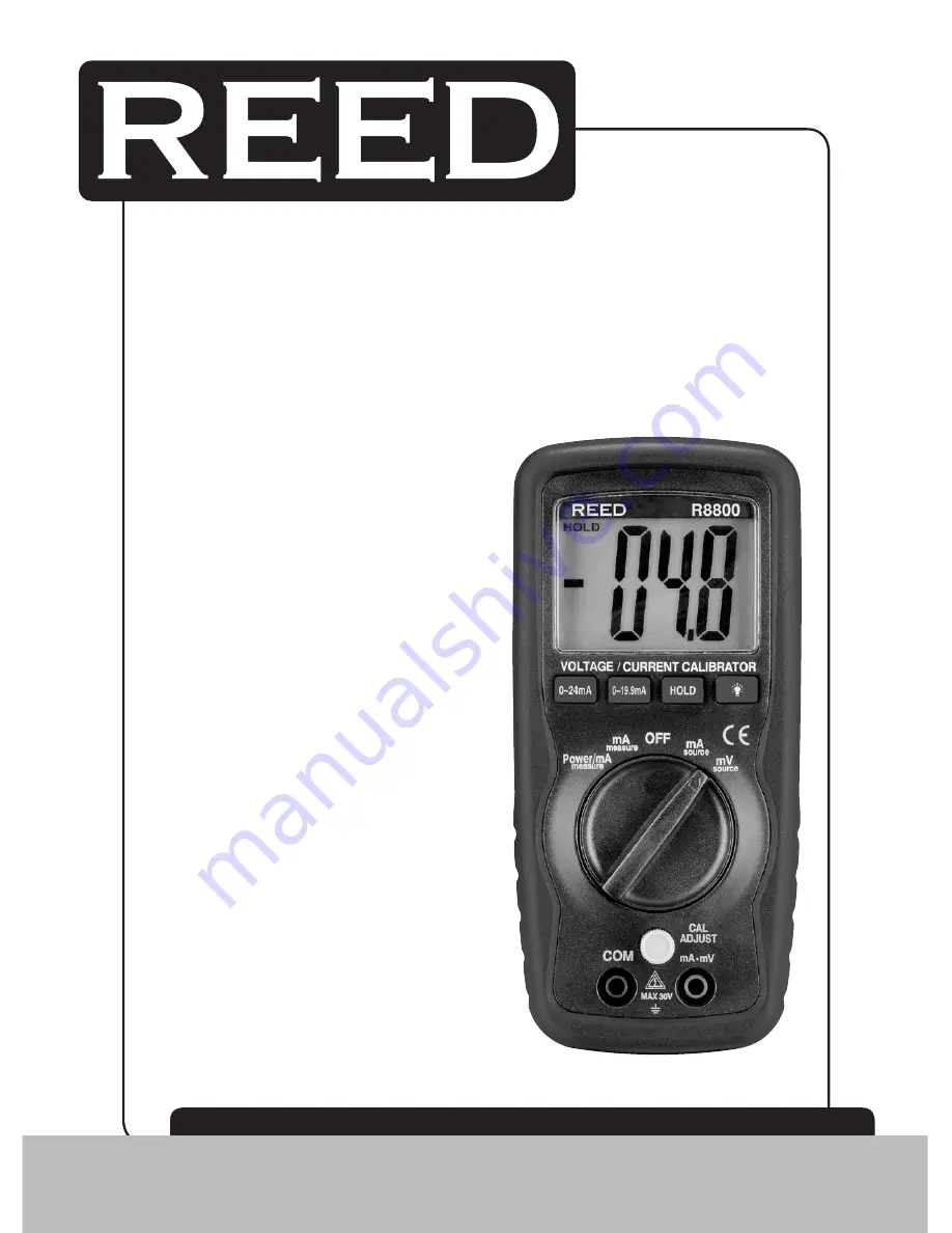 REED R8800 Instruction Manual Download Page 1