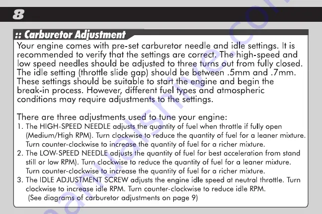 Reedy 121VS Owner'S Manual Download Page 8