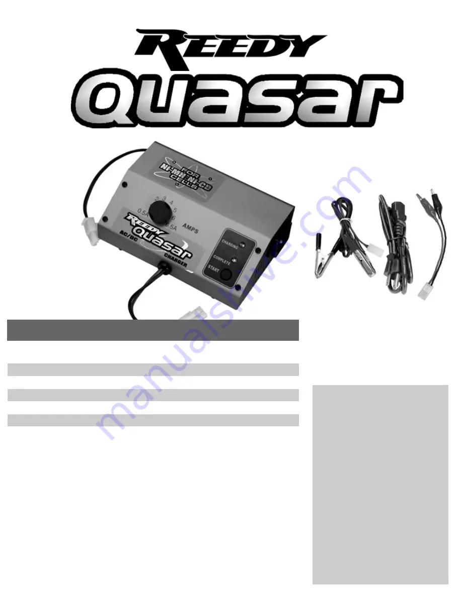 Reedy Quasar 610 Instructions Download Page 1