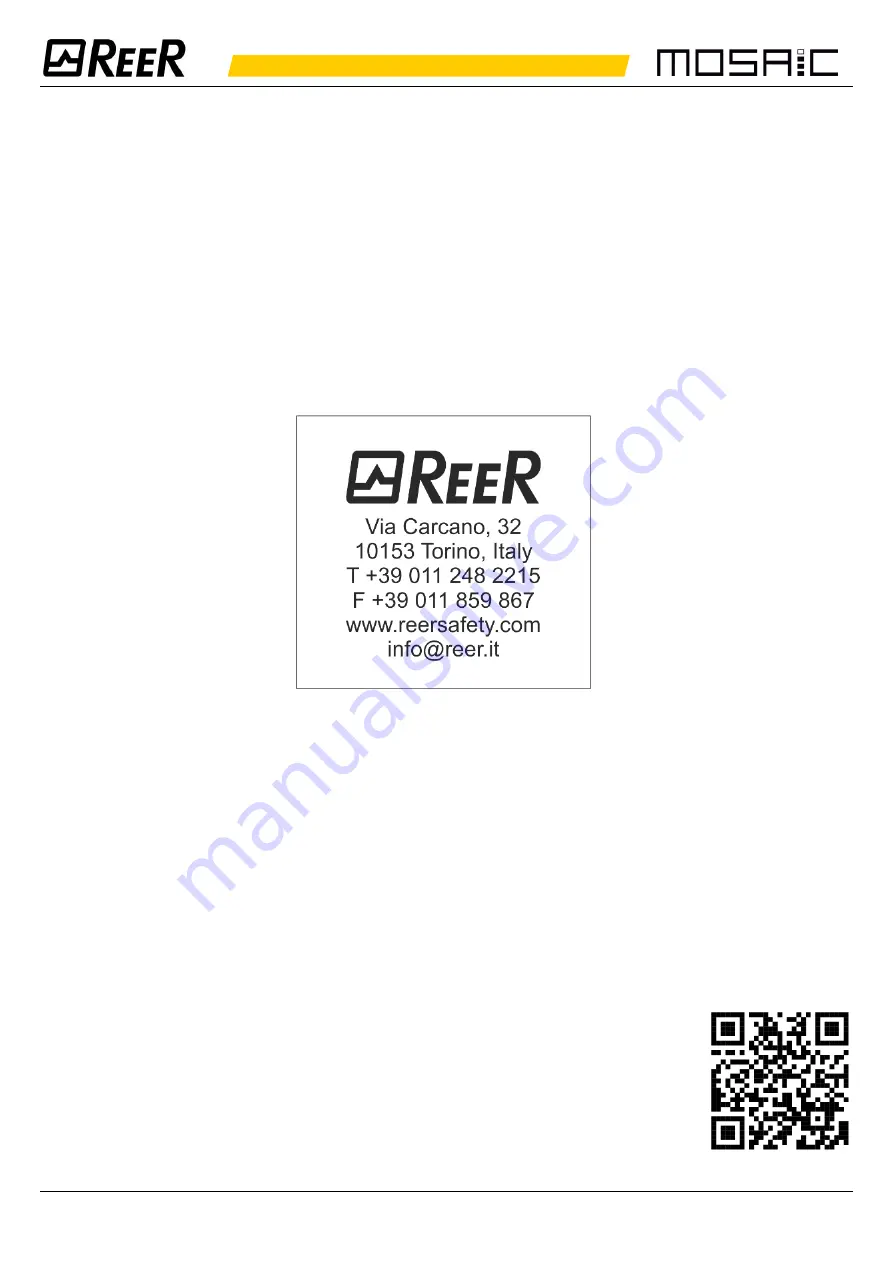 Reer MOSAIC M1S Quick Installation Manual Download Page 20