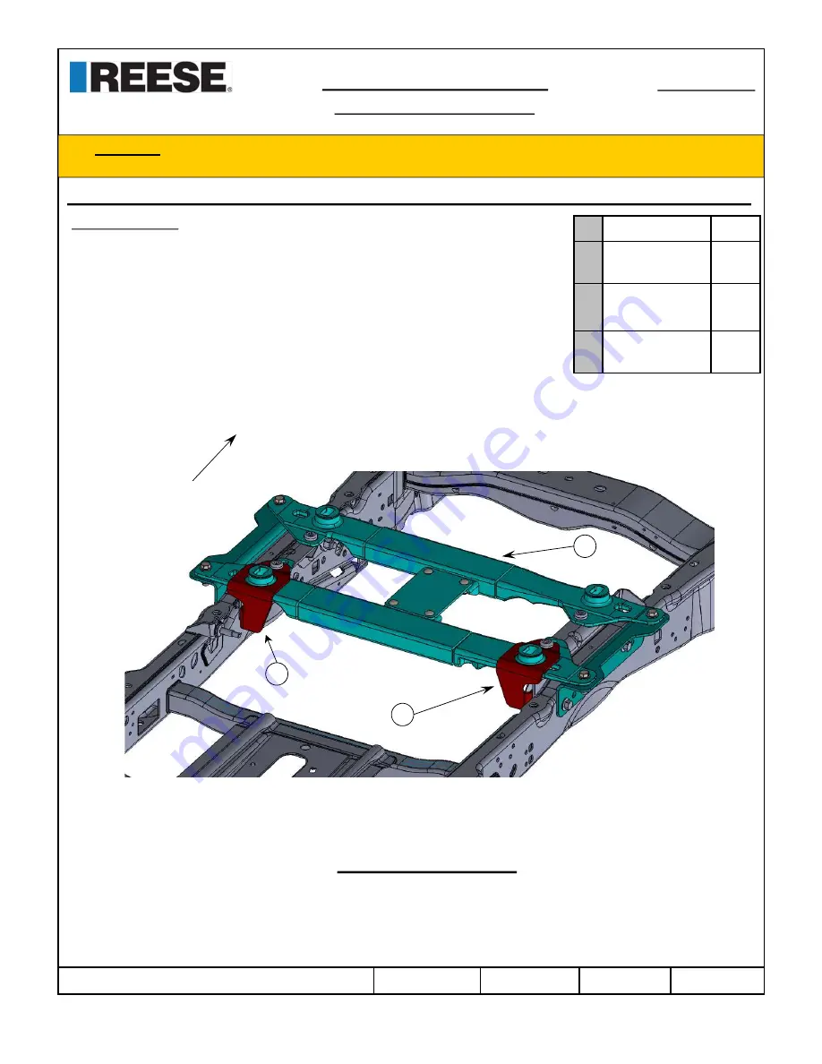 Reese Bracket-Ford SD Dual Whl Product Instructions Download Page 1