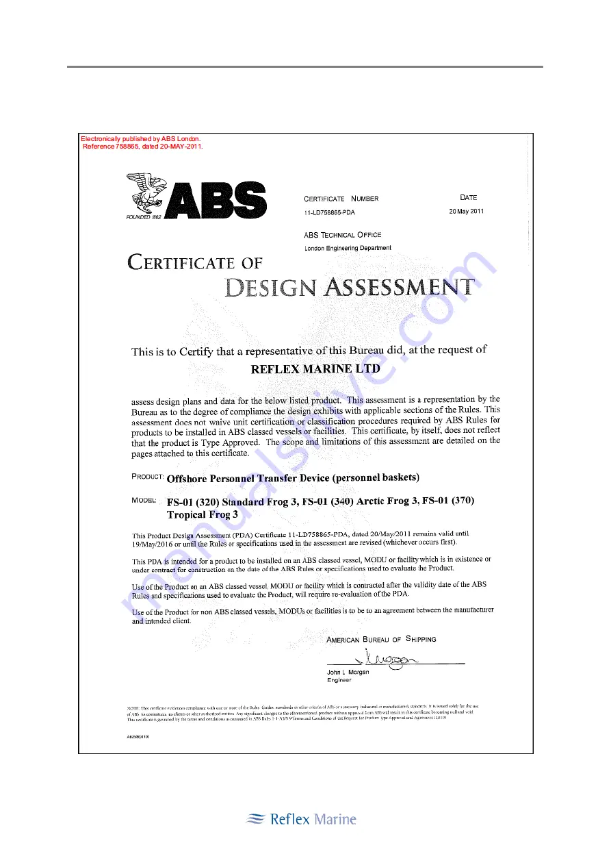 Reflex Marine FROG-3 User Manual Download Page 77