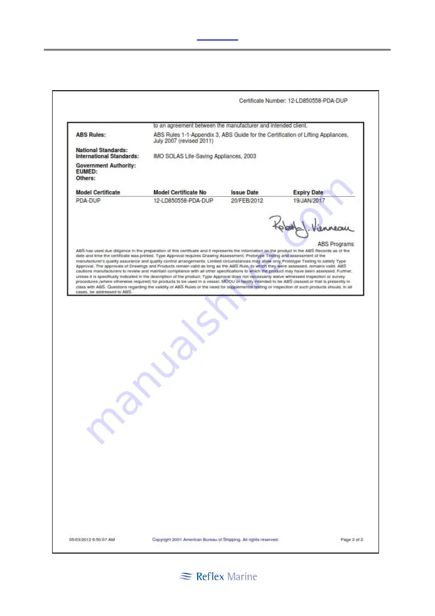 Reflex Marine FROG-6 HC6-01 620 User Manual Download Page 88