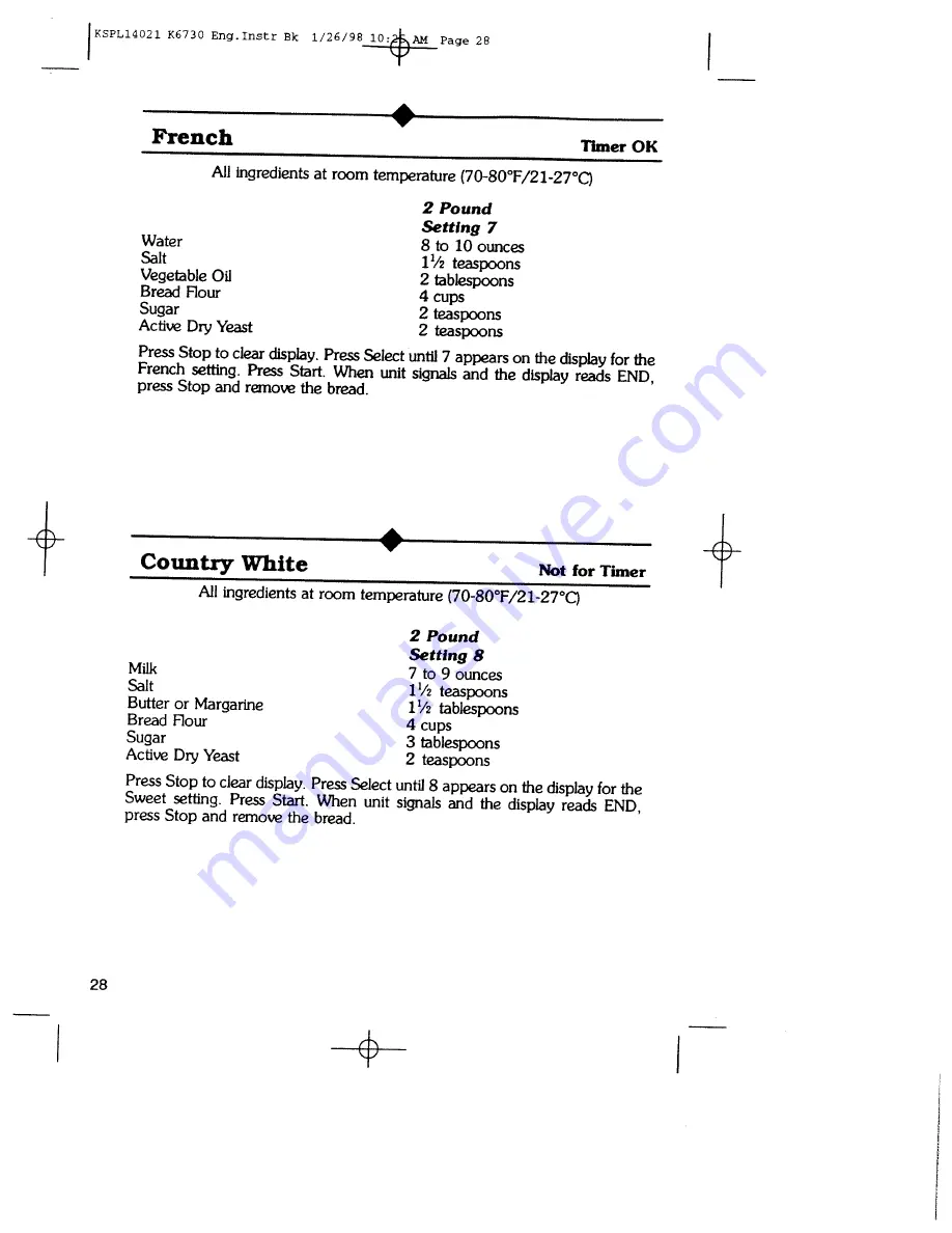 Regal K6730 Manual And Cookbook Download Page 27