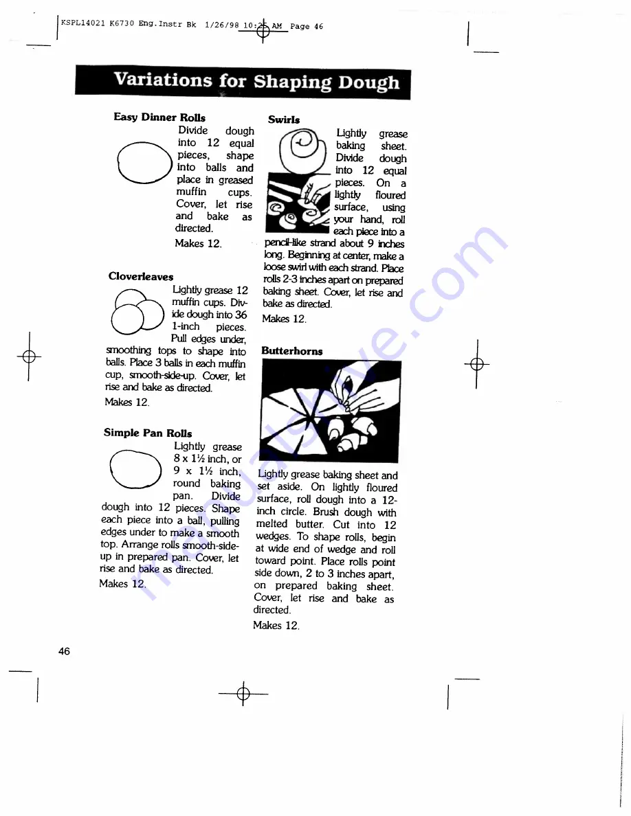 Regal K6730 Manual And Cookbook Download Page 45