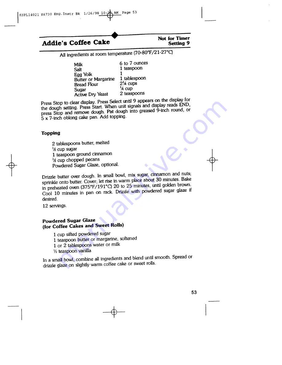 Regal K6730 Manual And Cookbook Download Page 52