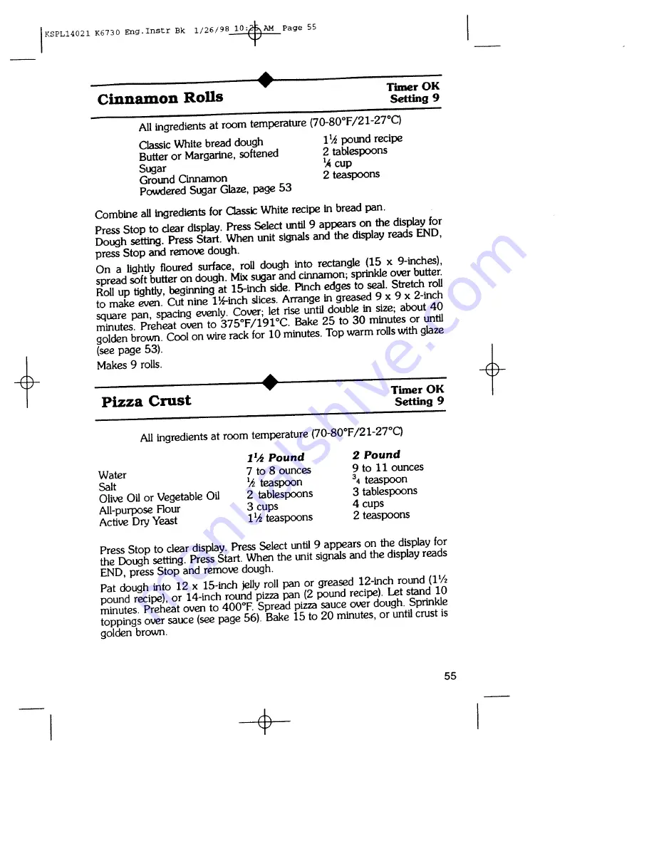 Regal K6730 Manual And Cookbook Download Page 54