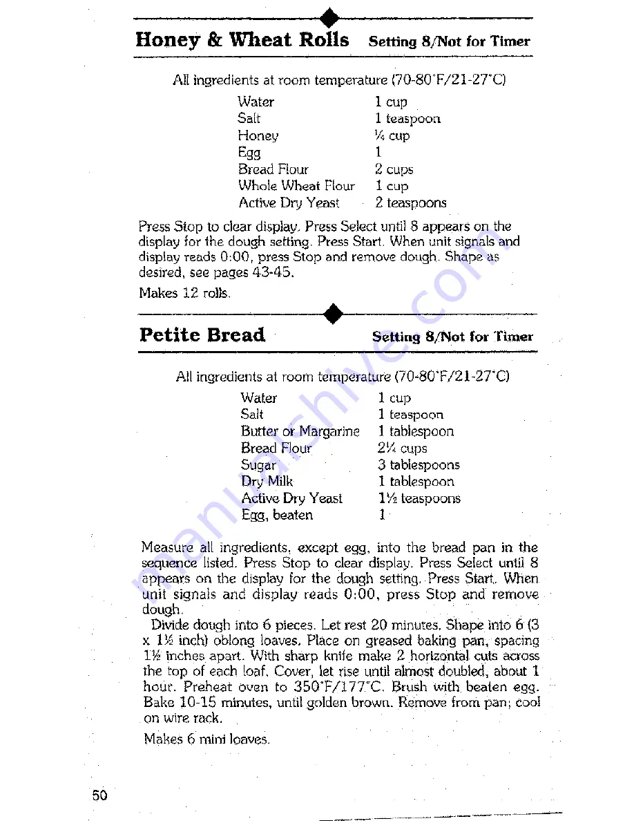 Regal K6742 Manual & Cookbook Download Page 50