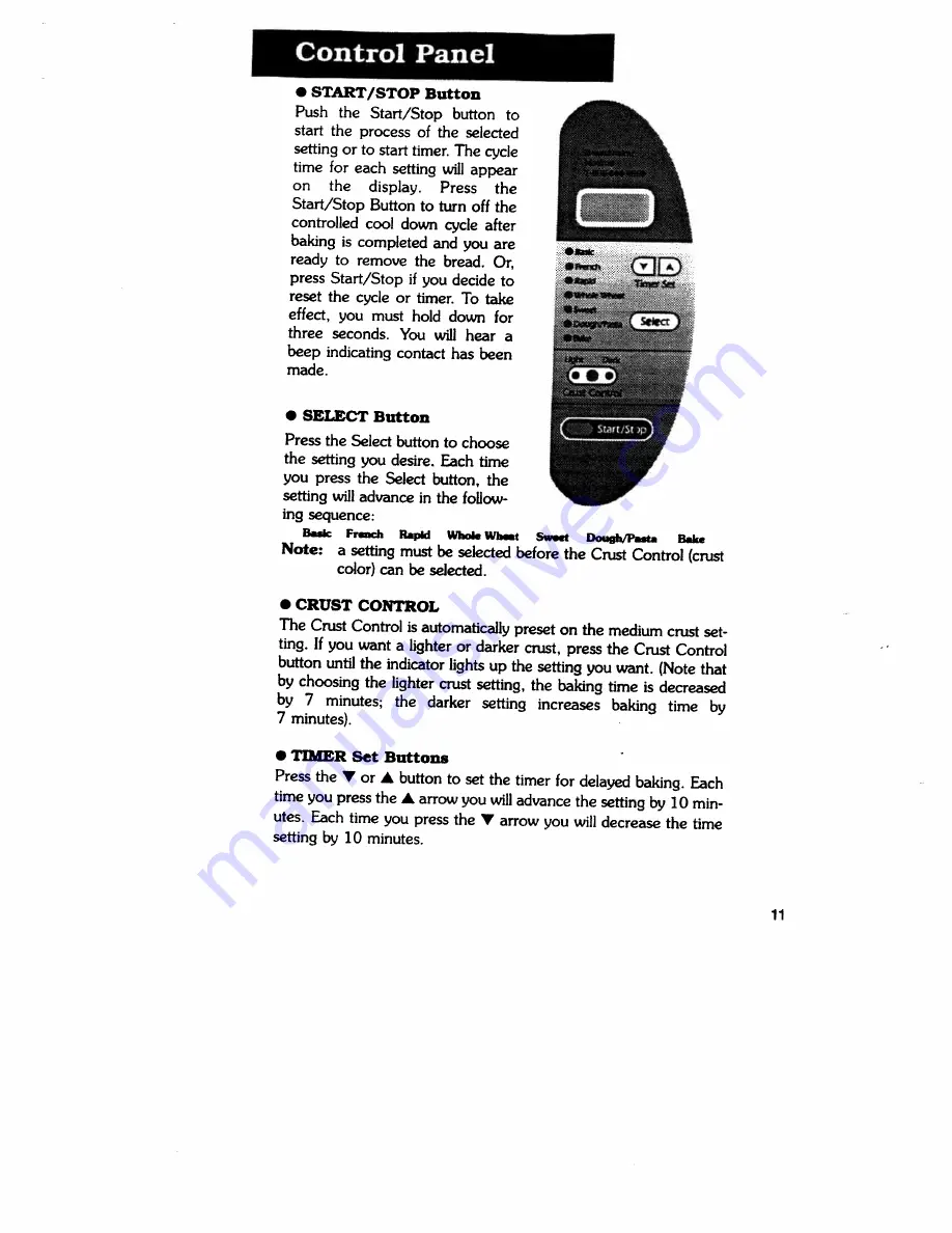 Regal K6760 Manual And Cookbook Download Page 11