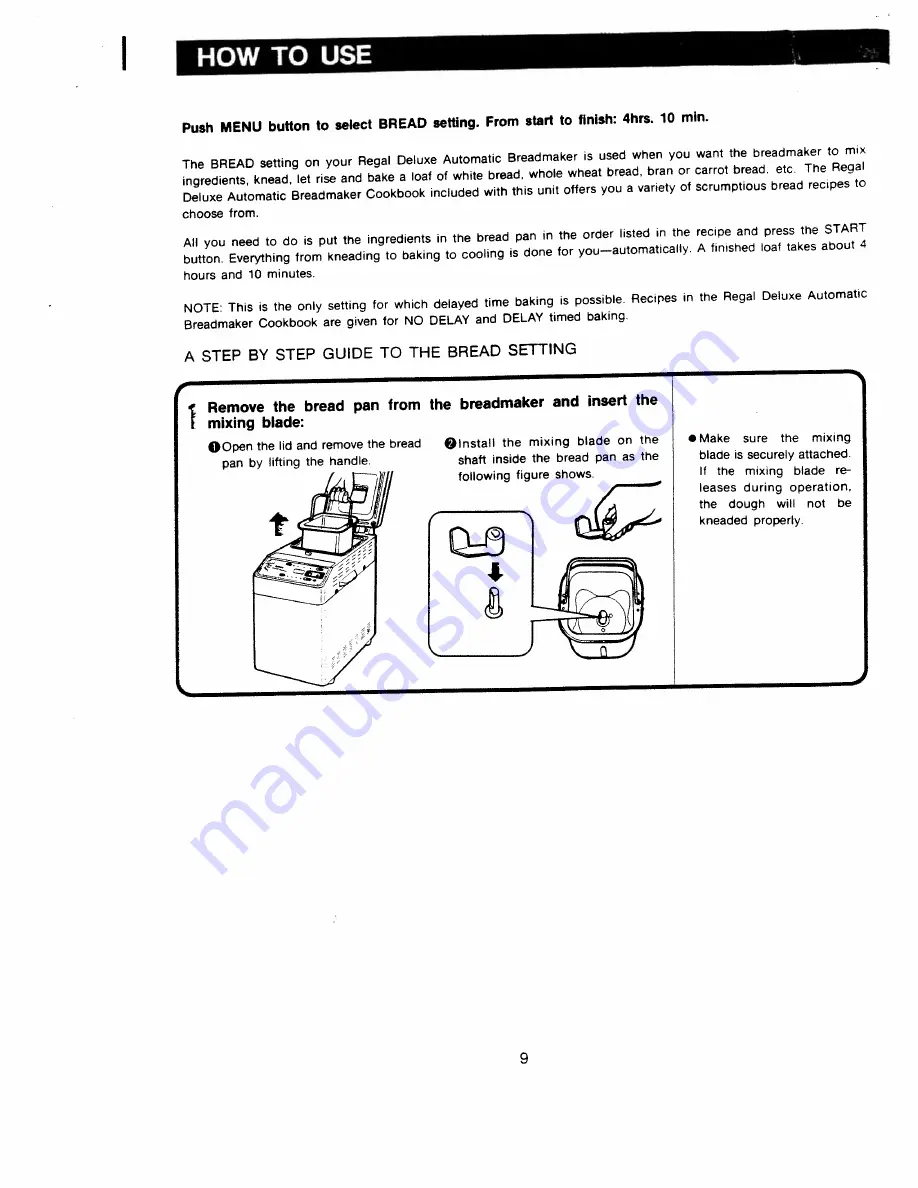 Regal K6771 User And Care Manual Download Page 10