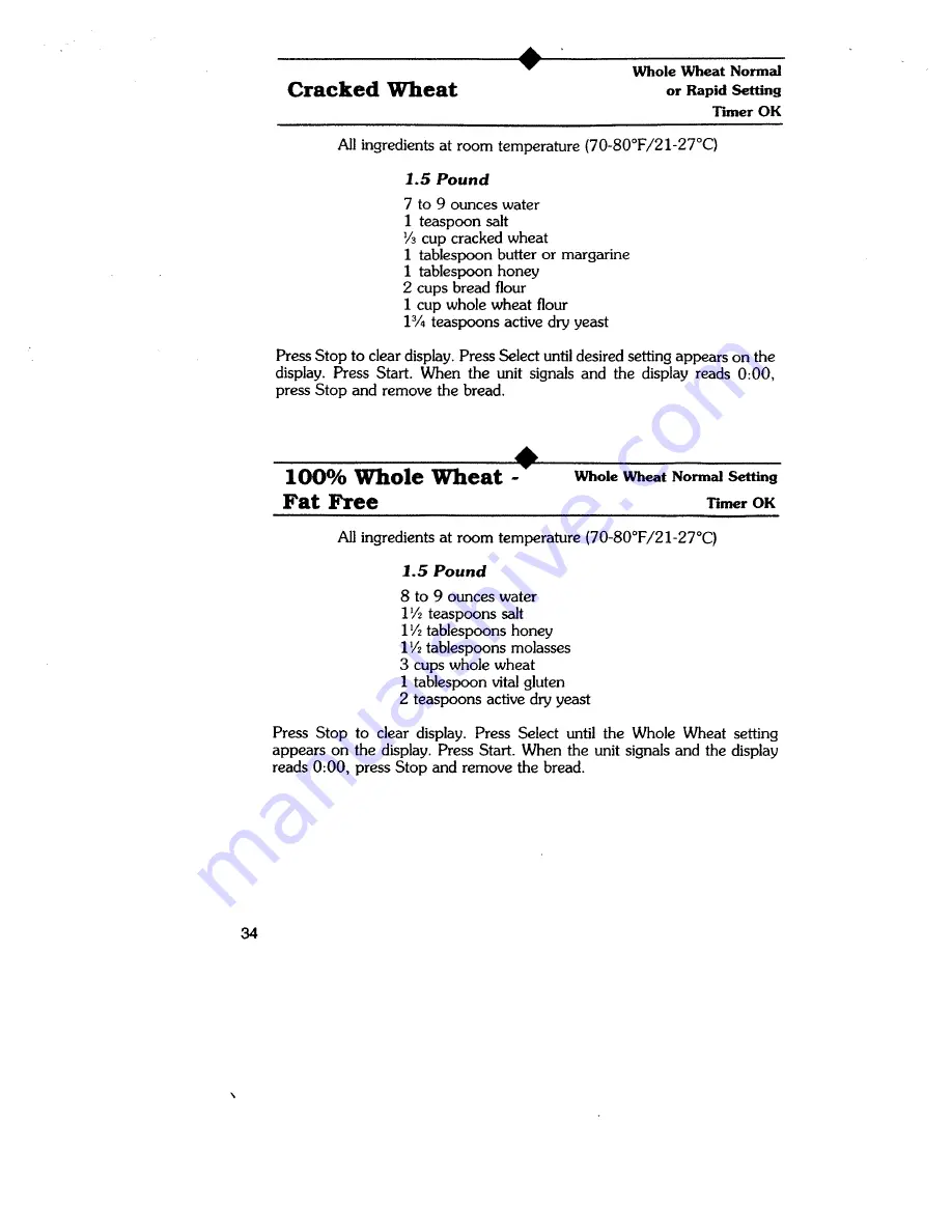 Regal k6783 Manual & Cookbook Download Page 34