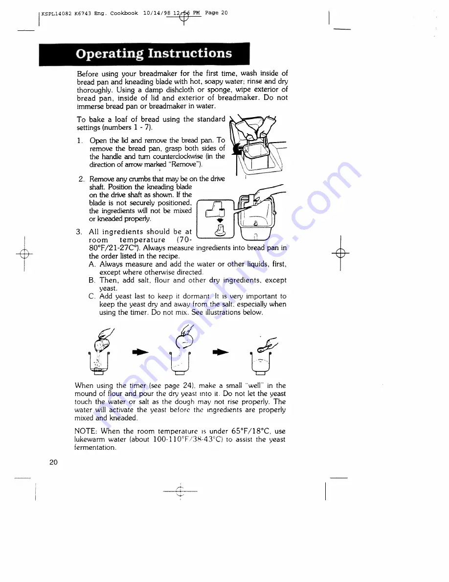 Regal Kitchen Pro Collection K6743 Manual And Cookbook Download Page 20