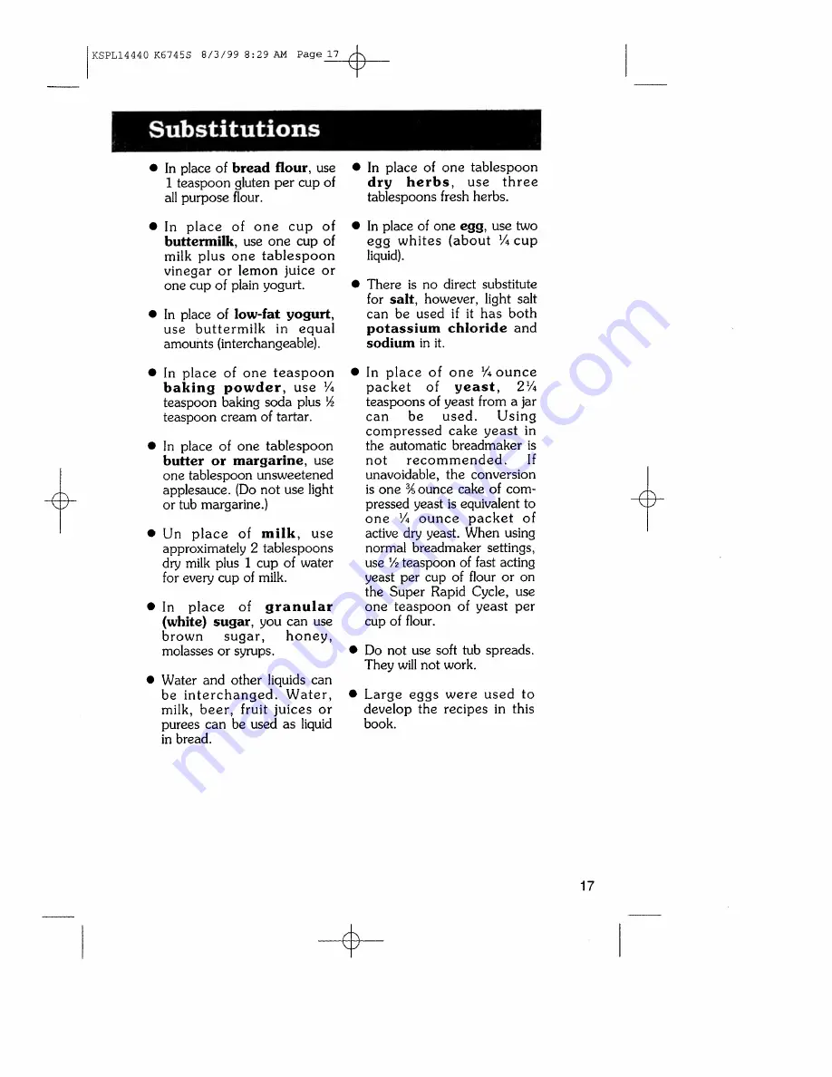 Regal Kitchen Pro K6745S Manual And Cookbook Download Page 18