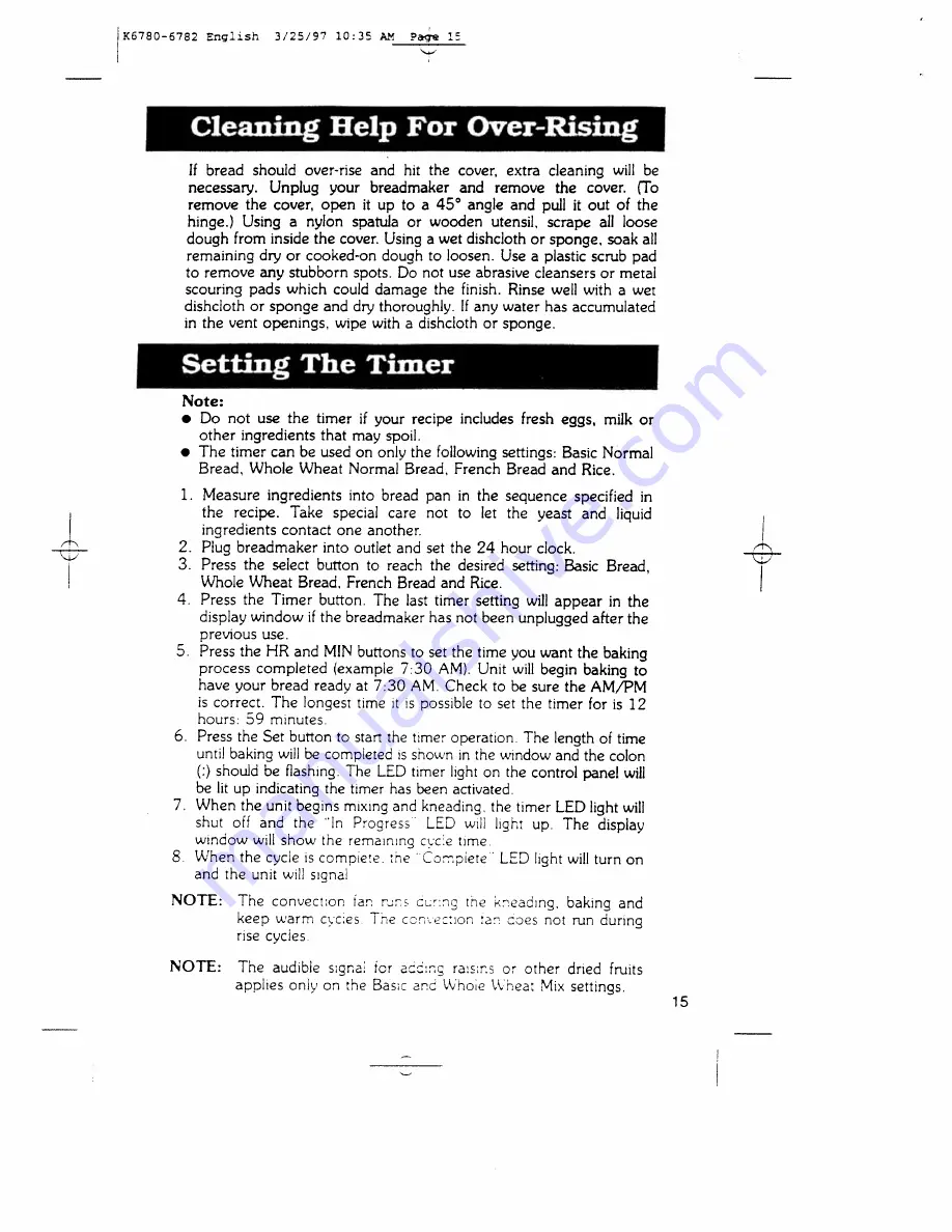 Regal Kitchen Pro K6780 Manual And Cookbook Download Page 16