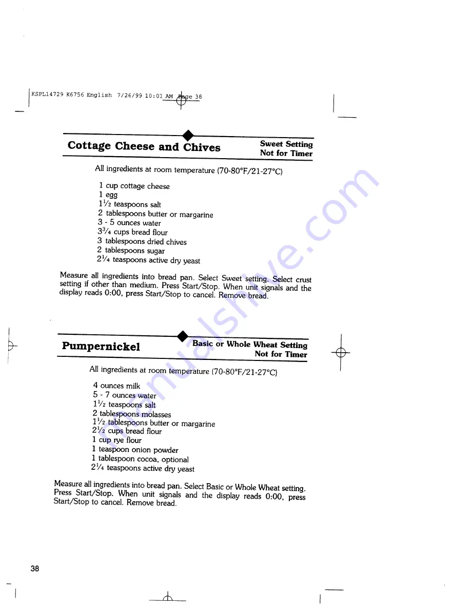 Regal Super Rapid K6756 Manual And Cookbook Download Page 37