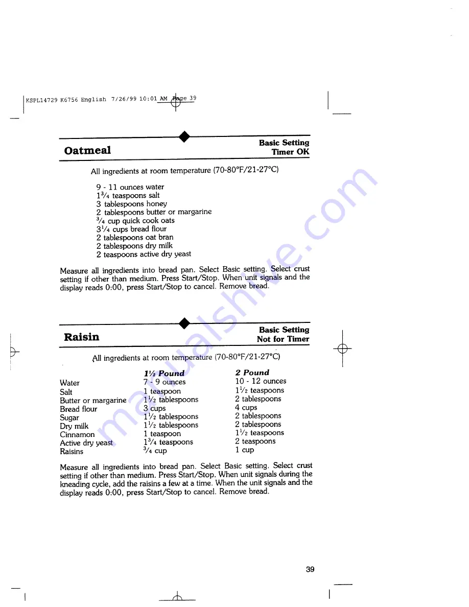 Regal Super Rapid K6756 Manual And Cookbook Download Page 38