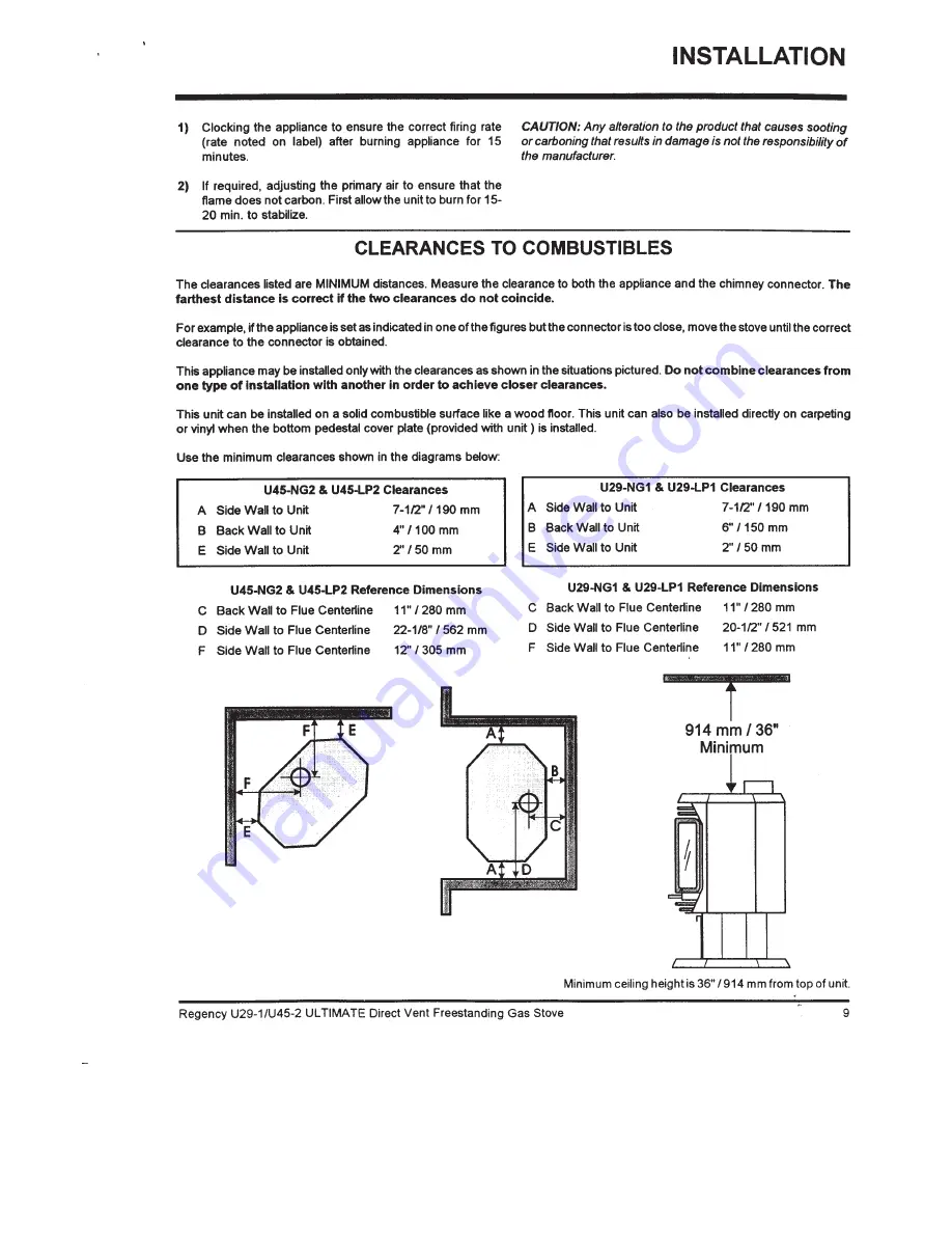 Regency Fireplace Products Ultimate U29 Скачать руководство пользователя страница 9