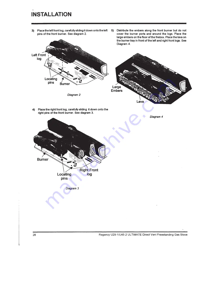 Regency Fireplace Products Ultimate U29 Owners And Installation Manual Download Page 28