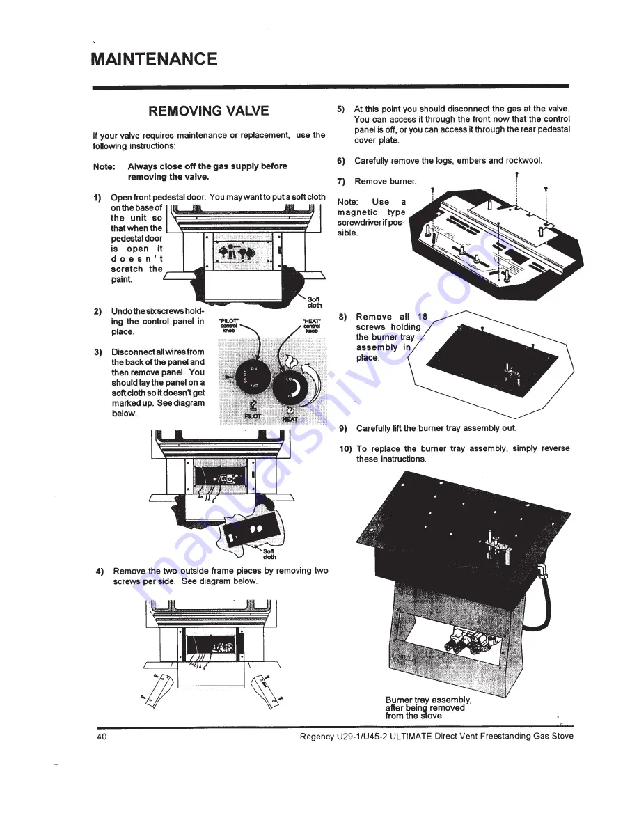 Regency Fireplace Products Ultimate U29 Owners And Installation Manual Download Page 40