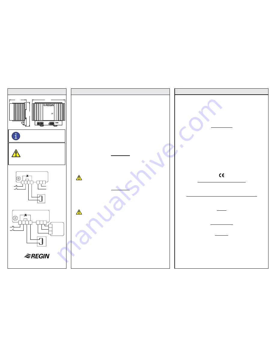 Regin PULSER-X/D Manual Download Page 1