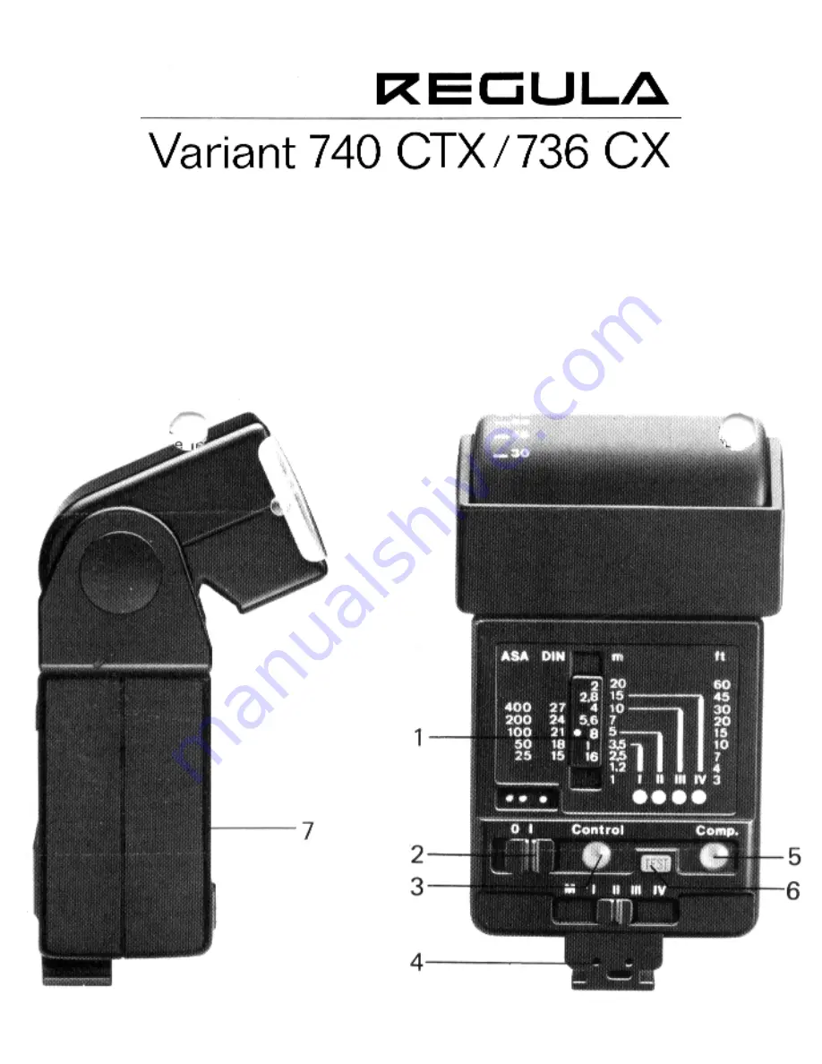 REGULA Variant 740 CTX Manual Download Page 1