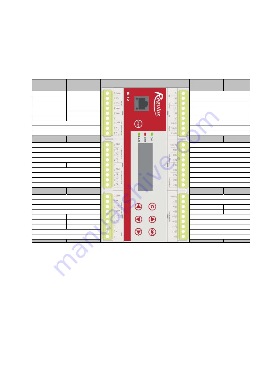 Regulus IR 12 User Manual Download Page 20