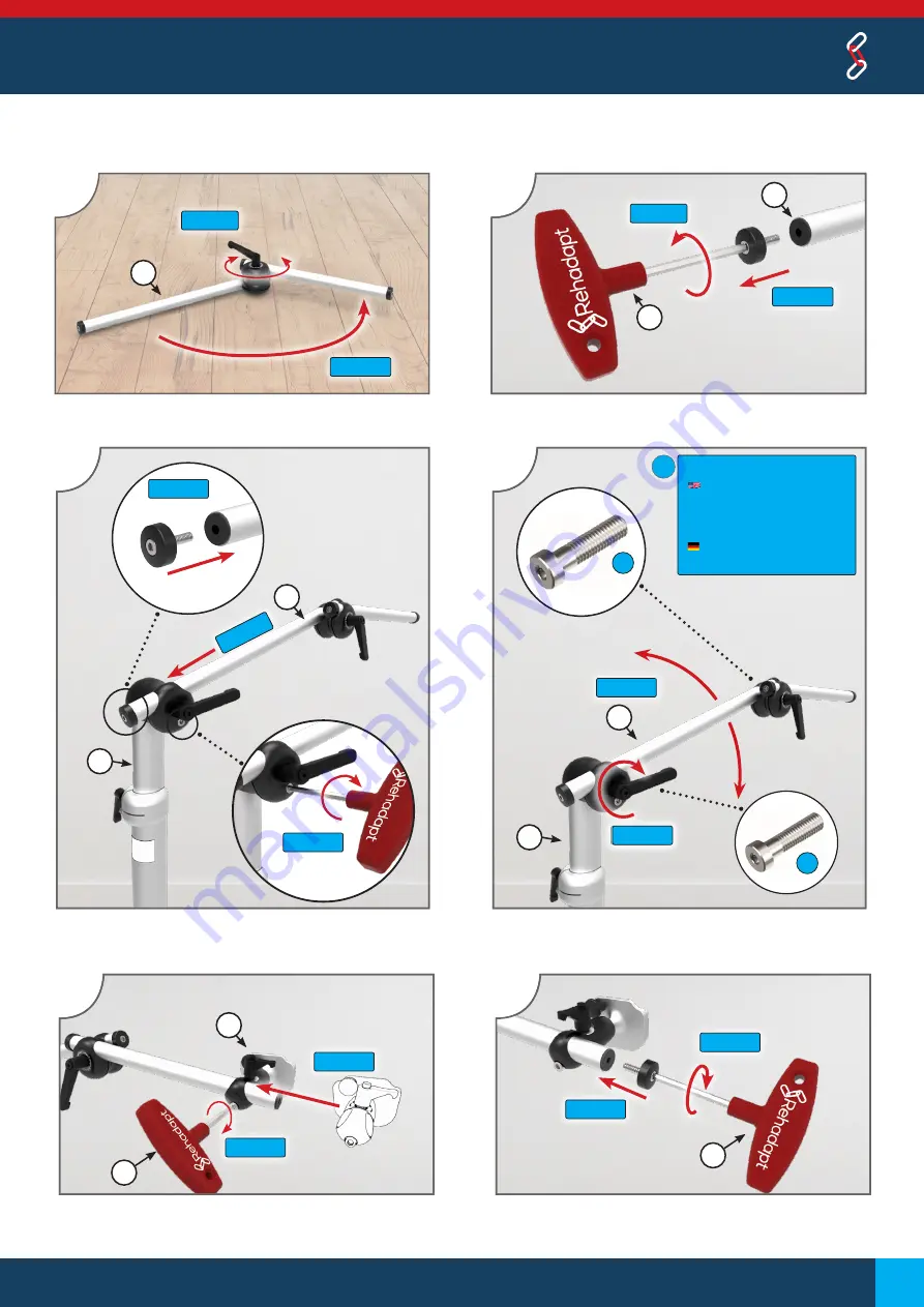 Rehadapt Floorstand TeleLock Скачать руководство пользователя страница 3