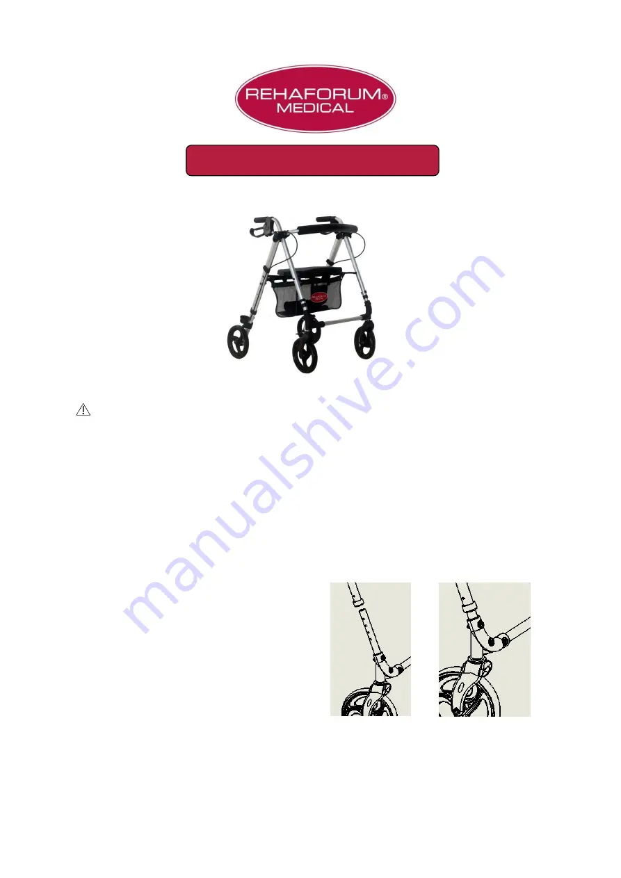 Rehaforum MEDICAL Rollator Actimo Light User Manual Download Page 13