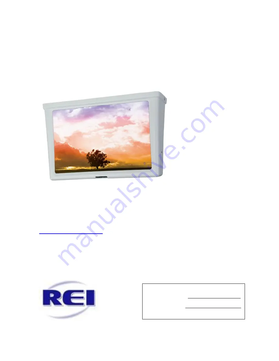 REI LCD/LED Monitor Скачать руководство пользователя страница 1