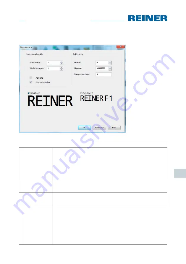 Reiner jetStamp graphic 970 Operating Manual Download Page 25