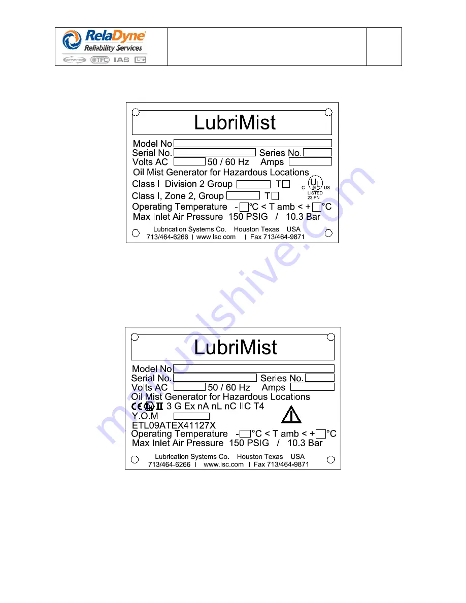 RelaDyne LubriMist IVT Скачать руководство пользователя страница 214