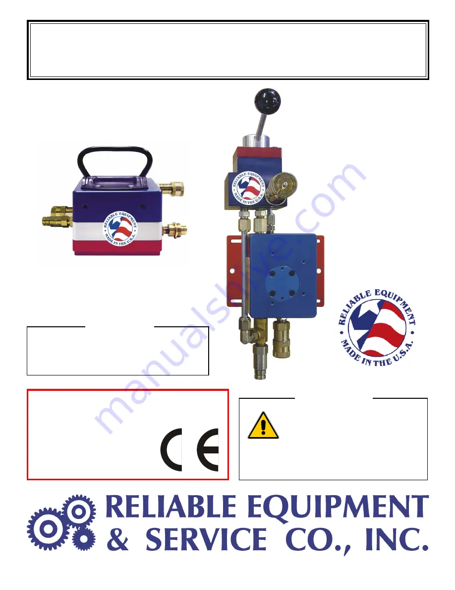 Reliable Equipment & Service REL-10-I Скачать руководство пользователя страница 1