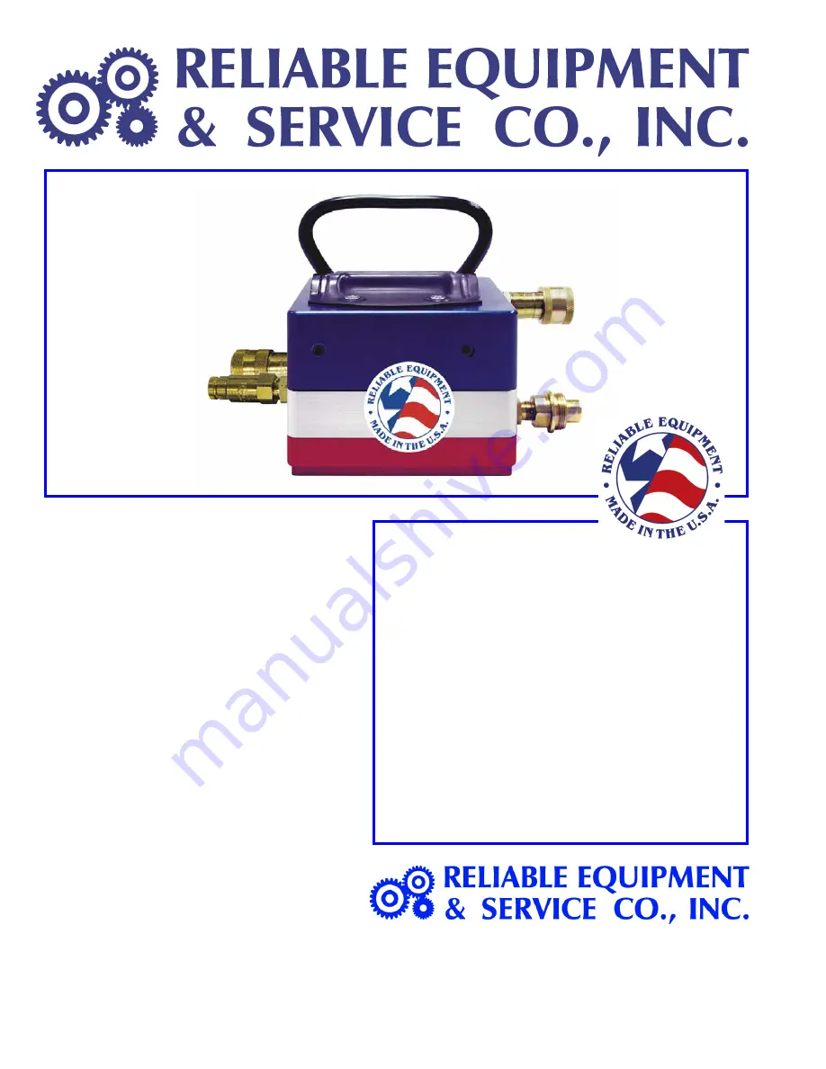 Reliable Equipment & Service REL-10-I Operator'S Manual Download Page 4