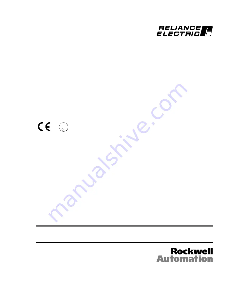 Reliance electric GV3000SE Instruction Manual Download Page 1