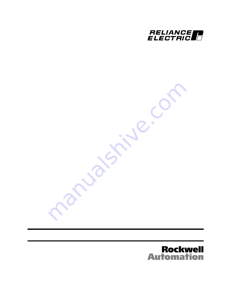 Reliance electric GV3000SE Instruction Manual Download Page 5