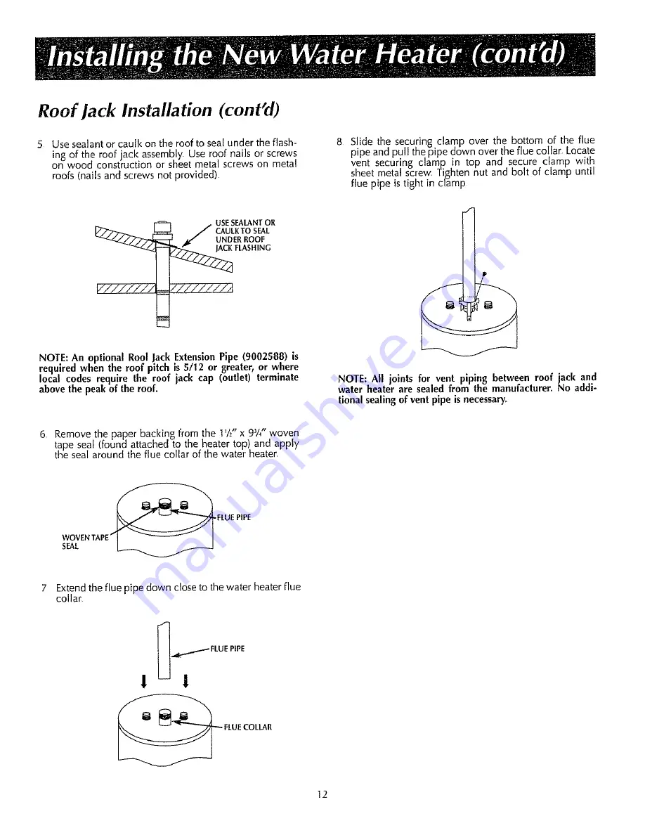 Reliance Water Heaters 2919340 Скачать руководство пользователя страница 12