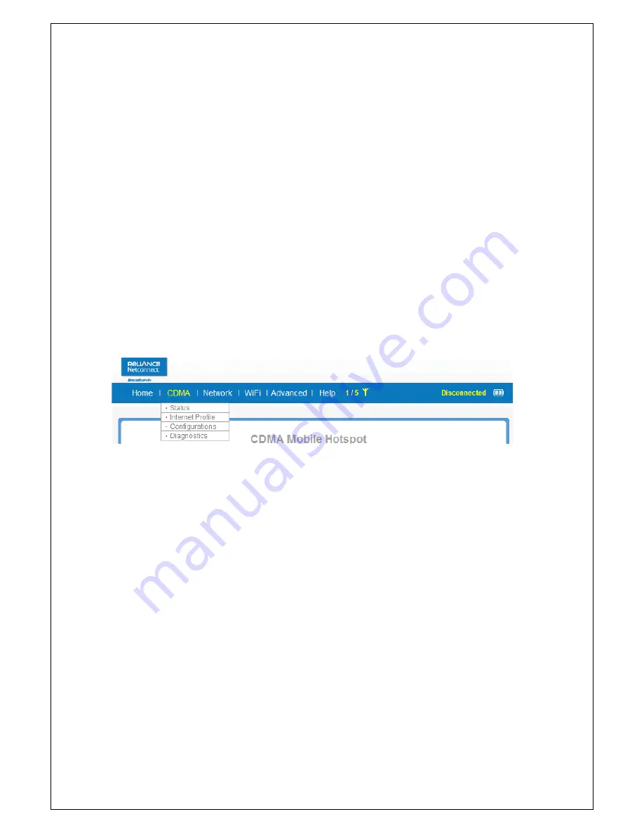 Reliance Wi-Fi SER8189 User Manual Download Page 18