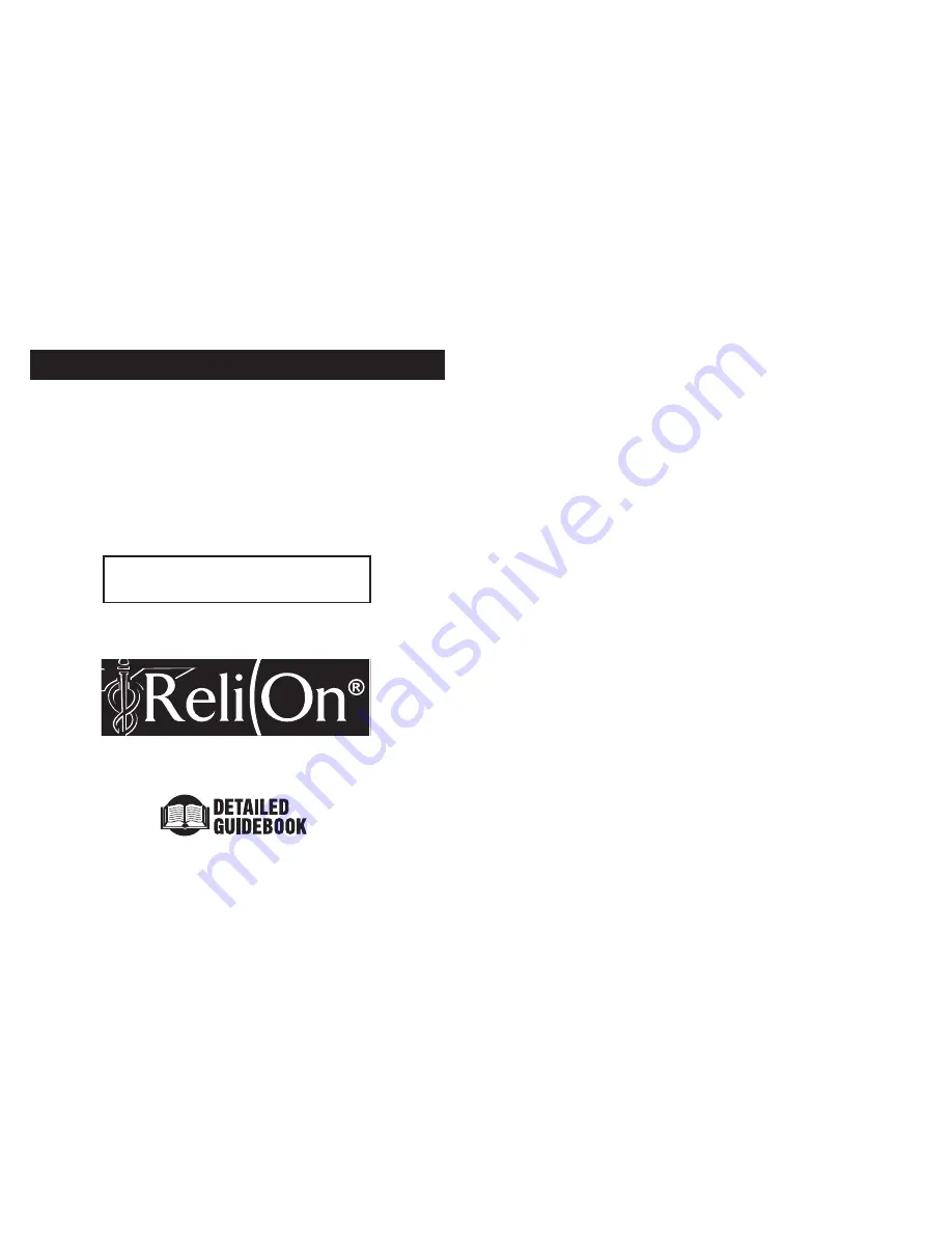 ReliOn 144-107-000 Instruction Manual Download Page 1